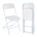 4 Pack Metal Folding Chairs With Back For Home Office Patio White