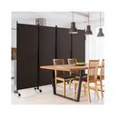 4 Panel Folding Room Divider With Lockable Wheels
