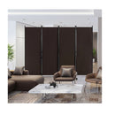 4 Panel Folding Room Divider With Lockable Wheels