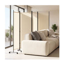 4 Panel Folding Room Divider With Lockable Wheels
