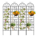 4 Panels Metal Garden Trellis For Outdoor Climbing Plants