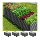 4pcs 120 X 80 X 73Cm Garden Bed Galvanised Steel Raised Garden Bed