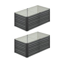 4Pcs 160 X 80 X 73Cm Garden Bed Galvanised Steel Raised Garden Bed
