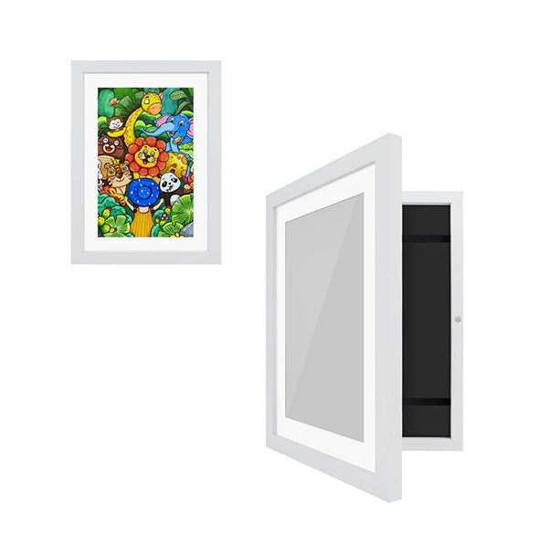 4Pcs Kids Art Picture Frames Front Opening Artwork Display