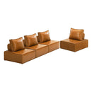 Pu Leather Sofa Couch Lounge Chair Home Furniture Brown
