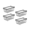 4 Pcs Stackable Pantry Organizer Bins Fruit Freezer Storage Baskets