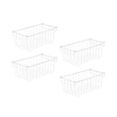 4 Pcs Stackable Pantry Organizer Bins Fruit Freezer Storage Baskets
