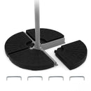 4 Piece 64 Kg Heavy Duty Cantilever Offset Patio Umbrella Base Black
