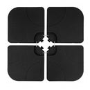 4 Piece 72 Kg Heavy Duty Cantilever Offset Patio Umbrella Base Black