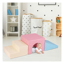 4 Piece Climb And Crawl Foam Block Play Set For Infant Baby Pink
