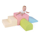 4 Piece Climb And Crawl Foam Block Play Set For Infant Baby Pink