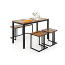 4 Piece Dining Table Set With Bench 2 Stools For 4 Persons For Kitchen