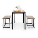 4 Piece Dining Table Set With Bench 2 Stools For 4 Persons For Kitchen