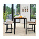 4 Piece Dining Table Set With Bench 2 Stools For 4 Persons For Kitchen