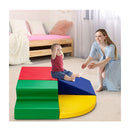 4 Piece Kids Climb Crawl Playset For Nursery And Kindergarten Red