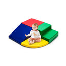 4 Piece Kids Climb Crawl Playset For Nursery And Kindergarten Red