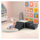 4 Piece Kids Climb Crawl Playset For Nursery And Kindergarten White