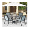 4 Piece Patio Dining Chairs With Breathable Seat For Porch
