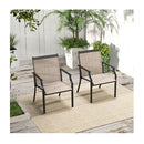 4 Piece Patio Dining Chairs With Breathable Seat For Porch