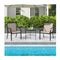 4 Piece Patio Dining Chairs With Breathable Seat For Porch