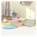 4 Piece Soft Toddler Corner Climbing Sliding Blocks Multicolour
