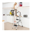 4 Step Ladder With Convenient Handgrip And Anti Slip Pedal