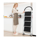 4 Step Ladder With Convenient Handgrip And Anti Slip Pedal