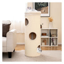 4Storey Cat House For Multiple Cats 112 Cm Elevated Cat Cave Bed Beige