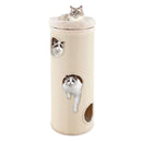 4Storey Cat House For Multiple Cats 112 Cm Elevated Cat Cave Bed Beige