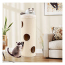 4Storey Cat House For Multiple Cats 112 Cm Elevated Cat Cave Bed Beige