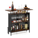 4 Tier Home Bar Unit Home Bar Cabinet With 2 Wine Storage Shelves