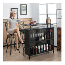 4 Tier Home Bar Unit Home Bar Cabinet With 2 Wine Storage Shelves
