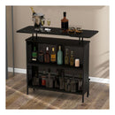 4 Tier Home Bar Unit Home Bar Cabinet With 2 Wine Storage Shelves