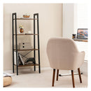 4 Tier Industrial Display Shelf With Metal Frame For Home Coffee