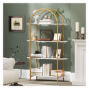 4 Tier Industrial Open Bookcase With Sturdy Metal Frame