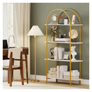 4 Tier Industrial Open Bookcase With Sturdy Metal Frame