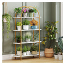 4 Tier Industrial Open Bookcase With Sturdy Metal Frame