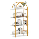 4 Tier Industrial Open Bookcase With Sturdy Metal Frame