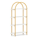 4 Tier Industrial Open Bookcase With Sturdy Metal Frame