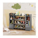 4 Tier Kids Toy Storage Organizer Shelf With 6 Cubbies And 8 Bins