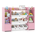 4 Tier Kids Toy Storage Organizer Shelf With 6 Cubbies And 8 Bins