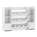 4 Tier Kids Toy Storage Organizer Shelf With 6 Cubbies And 8 Bins