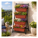 4 Tier Vertical Garden Planter Raised Garden Bed With 4 Boxes Red