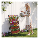 4 Tier Vertical Garden Planter Raised Garden Bed With 4 Boxes Red