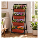 4 Tier Vertical Garden Planter Raised Garden Bed With 4 Boxes Red