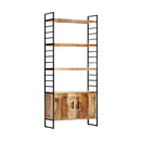 4Tier Bookcase 80X30X180 Cm Rough Mango Wood