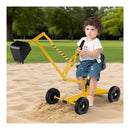 4 Wheels Construction Excavator With Ergonomic Backrest Yellow
