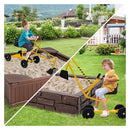 4 Wheels Construction Excavator With Ergonomic Backrest Yellow