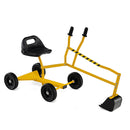 4 Wheels Construction Excavator With Ergonomic Backrest Yellow
