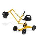 4 Wheels Construction Excavator With Ergonomic Backrest Yellow